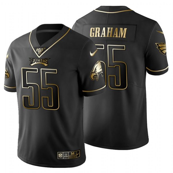 Exceptional Philadelphia Eagles #55 Brandon Graham Men's Black Golden Limited NFL 100 Jersey Sports enthusiasts Seize the opportunity Order your Eagles jersey