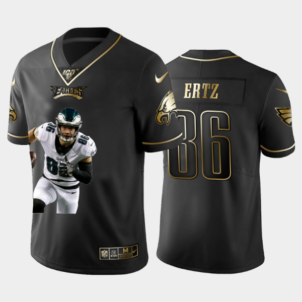 Gorgeous Philadelphia Eagles #86 Zach Ertz Team Hero 1 Vapor Limited NFL 100 Jersey Black Golden Act fast Only a few left Secure your Eagles jersey today