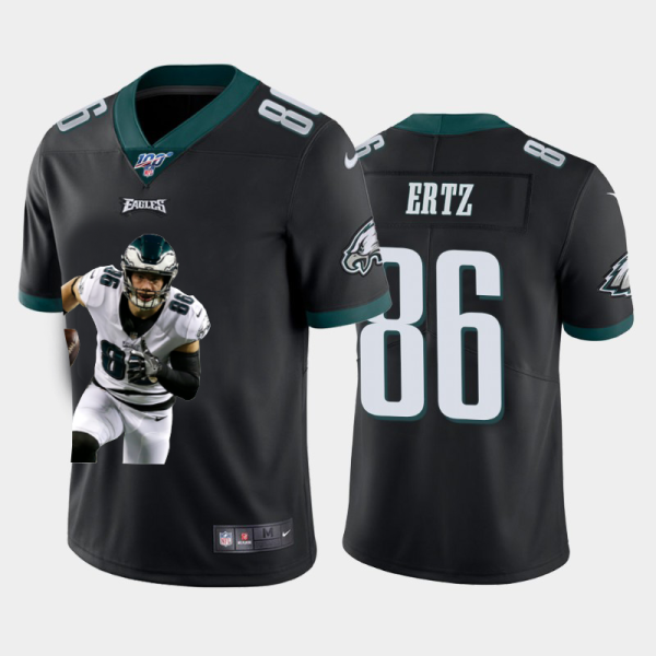 Stunning Philadelphia Eagles #86 Zach Ertz Team Hero 3 Vapor Limited NFL 100 Jersey Black Act fast Only a few left Secure your Eagles jersey today