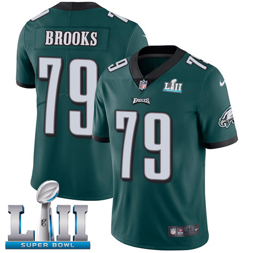 HighQuality Eagles #79 Brandon Brooks Midnight Green Team Color Super Bowl LII Youth Stitched NFL Vapor Untouchable Limited Jersey Sports enthusiasts Seize the opportunity Order your Eagles jersey