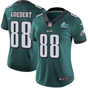 Fantastic Eagles #88 Dallas Goedert Green Team Color Super Bowl LVII Patch Women's Stitched NFL Vapor Untouchable Limited Jersey With high demand Order now to show your love for the Eagles