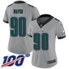 Gorgeous Eagles #90 Jordan Davis Silver Women's Stitched NFL Limited Inverted Legend 100th Season Jersey With high demand Order now to show your love for the Eagles