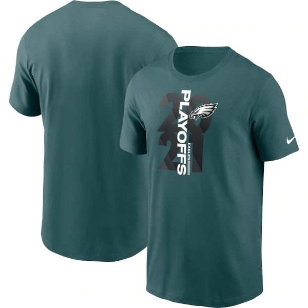 Gorgeous Men's Philadelphia Eagles Midnight Green 2021 NFL Playoffs Bound T Shirt Limited stock Order now to cheer for the Eagles
