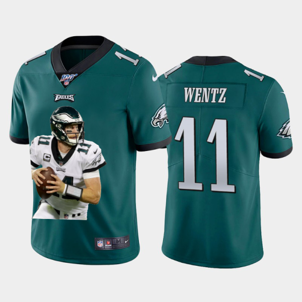HighQuality Philadelphia Eagles #11 Carson Wentz Team Hero 3 Vapor Limited NFL 100 Jersey Green Hurry Exclusive offer Place your order for an Eagles jersey immediately