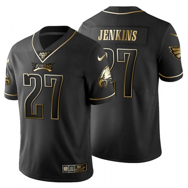 Outstanding Philadelphia Eagles #27 Malcolm Jenkins Men's Black Golden Limited NFL 100 Jersey Retailers boost your inventory Order these popular Eagles jerseys