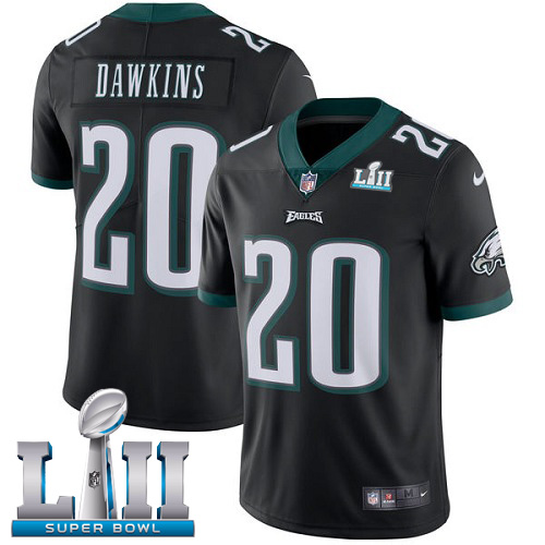 Superb Eagles #20 Brian Dawkins Black Alternate Super Bowl LII Youth Stitched NFL Vapor Untouchable Limited Jersey Sports fans this is your chance Order soon to support the Eagles