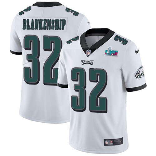Gorgeous Eagles #32 Reed Blankenship White Super Bowl LVII Patch Men's Stitched NFL Vapor Untouchable Limited Jersey Retailers boost your inventory Order these popular Eagles jerseys