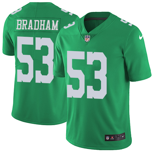 Exceptional Eagles #53 Nigel Bradham Green Men's Stitched NFL Limited Rush Jersey Sports fans this is your chance Order soon to support the Eagles
