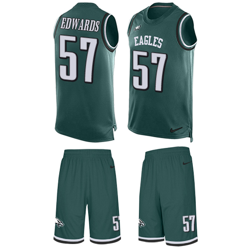 Superb Eagles #57 T. J. Edwards Green Team Color Men's Stitched NFL Limited Tank Top Suit Jersey For a short time available Don't miss your chance to own an Eagles jersey