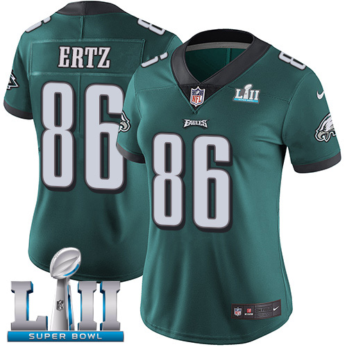 Stunning Eagles #86 Zach Ertz Midnight Green Team Color Super Bowl LII Women's Stitched NFL Vapor Untouchable Limited Jersey Collectors this is a must have Add this Eagles jersey to your collection