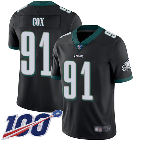 HighQuality Eagles #91 Fletcher Cox Black Alternate Men's Stitched NFL 100th Season Vapor Limited Jersey Sports fans this is your chance Order soon to support the Eagles