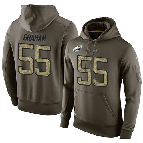 Gorgeous NFL Men's Philadelphia Eagles #55 Brandon Graham Stitched Green Olive Salute To Service KO Performance Hoodie Hurry Exclusive offer Place your order for an Eagles jersey immediately