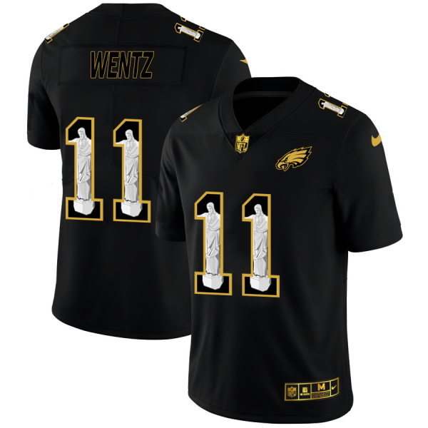 Exceptional Philadelphia Eagles #11 Carson Wentz Men's Carbon Black Vapor Cristo Redentor Limited NFL Jersey Retailers boost your inventory Order these popular Eagles jerseys
