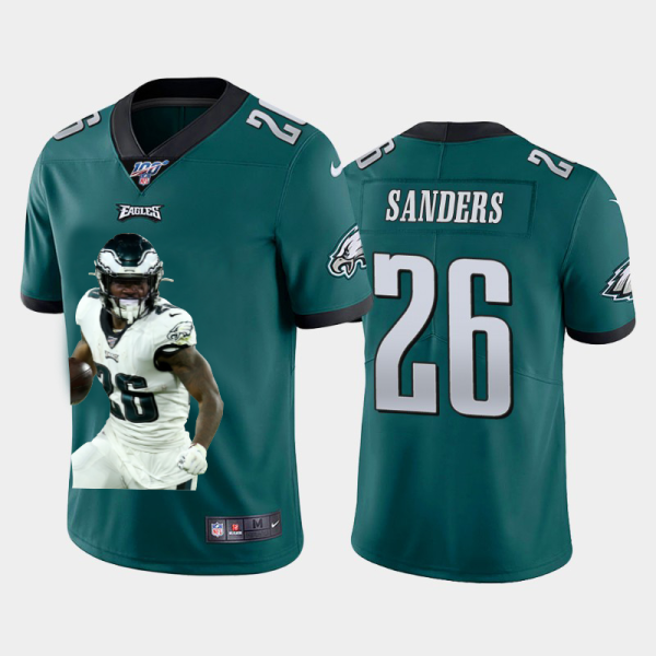 Premium Philadelphia Eagles #26 Miles Sanders Team Hero 2 Vapor Limited NFL 100 Jersey Green For a short time available Don't miss your chance to own an Eagles jersey