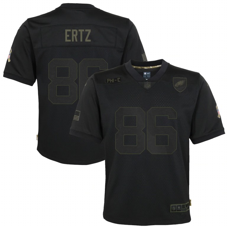Outstanding Philadelphia Eagles #86 Zach Ertz Youth 2020 Salute to Service Game Jersey Black Limited stock Order now to cheer for the Eagles