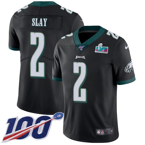 Superb Eagles #2 Darius Slay Black Super Bowl LVII Patch Alternate Youth Stitched NFL 100th Season Vapor Limited Jersey Collectors this is a must have Add this Eagles jersey to your collection