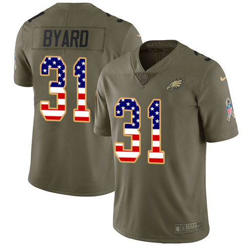 Premium Eagles #31 Kevin Byard Olive/USA Flag Youth Stitched NFL Limited 2017 Salute To Service Jersey Act fast Only a few left Secure your Eagles jersey today