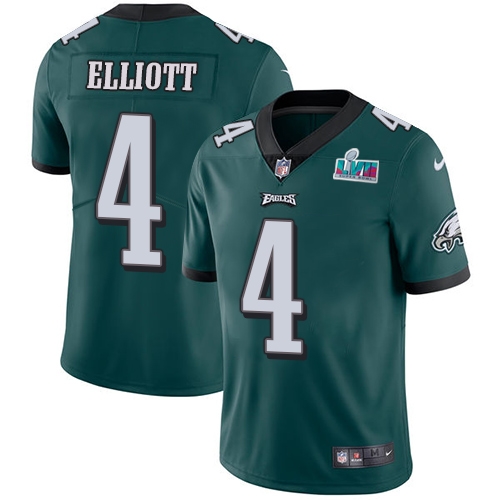 Delightful Eagles #4 Jake Elliott Green Team Color Super Bowl LVII Patch Youth Stitched NFL Vapor Untouchable Limited Jersey Hurry Exclusive offer Place your order for an Eagles jersey immediately