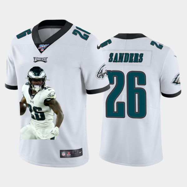 Superb Philadelphia Eagles #26 Miles Sanders Team Hero 2 Vapor Limited NFL 100 Jersey White Limited stock Order now to cheer for the Eagles