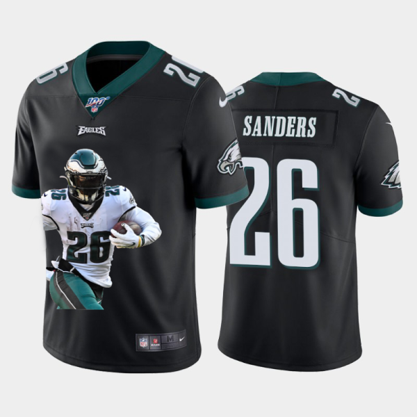 Fantastic Philadelphia Eagles #26 Miles Sanders Team Hero 3 Vapor Limited NFL 100 Jersey Black Sports enthusiasts Seize the opportunity Order your Eagles jersey